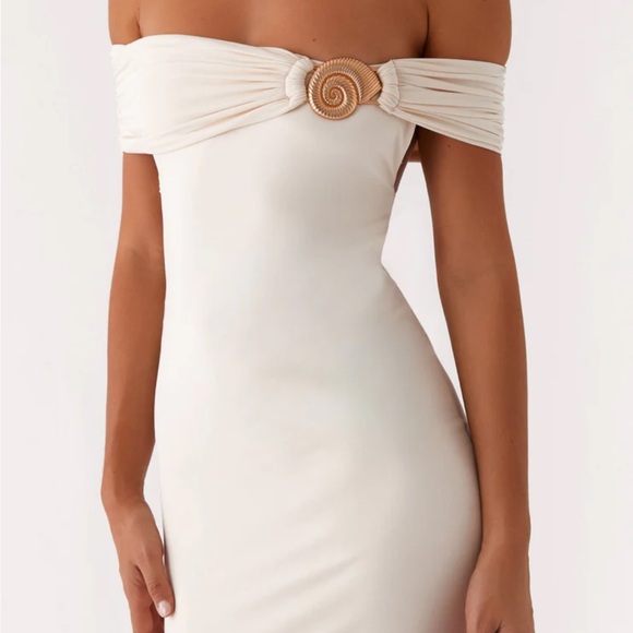 Illusion Maxi Dress - Ivory - Picture 4 of 5